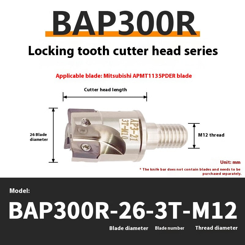 1147-Split BAP300R400R Interchangeable Anti-vibration Bar Locking Tooth Milling Head for APMT1135/1604 Inserts Shandong Denso Pricision Tools Co.,Ltd.